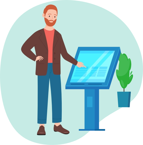 Hombre completando un formulario de registro para eventos